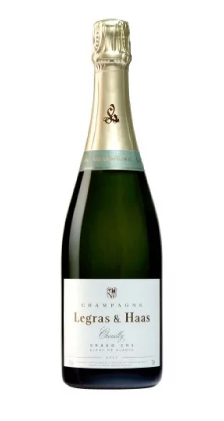 Legras & Haas Blanc de Blancs Champagne, Grand Cru, 0,75 L, France