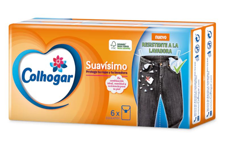 Pocket tissues soft, 6 pack x 9 sheets, 4 layers
