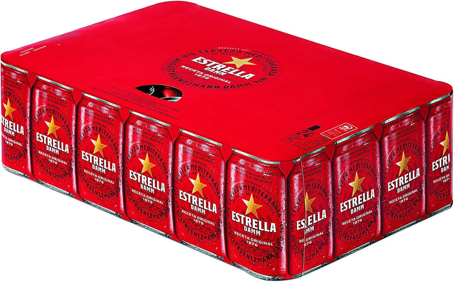 Estrella Damm beer, can 0,33 L, 24 pack