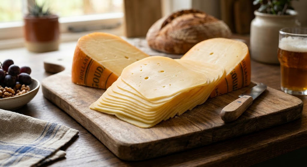Gouda cheese, sliced, 200 gr