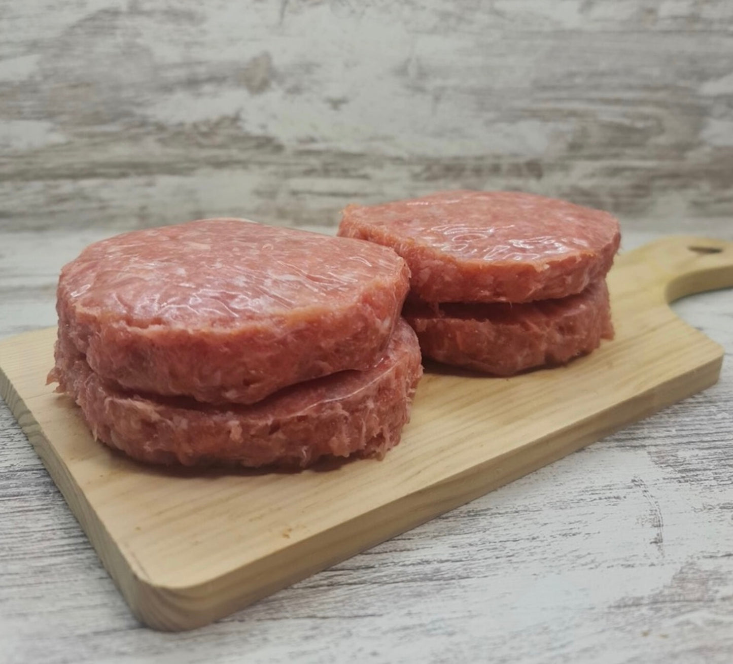 Hamburgers chicken, 4 burgers, butcher