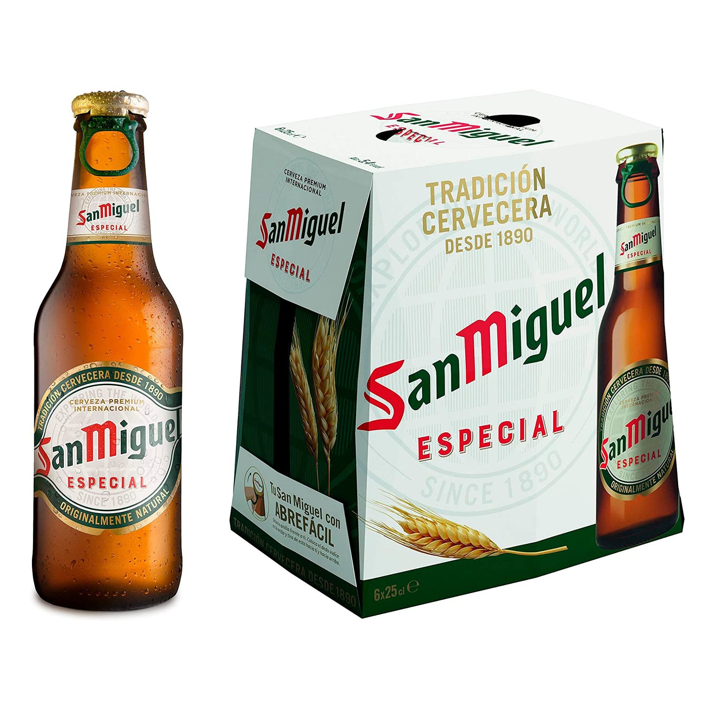 San Miguel beer, bottle 0,25 L, 6 pack