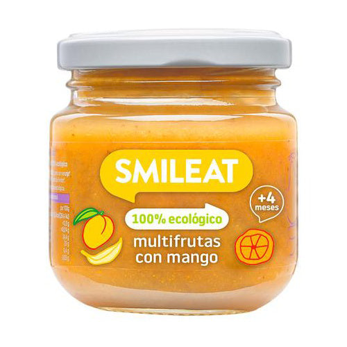 Organic multi fruit pure, 4+ m, Smileat, jar, 130 gr