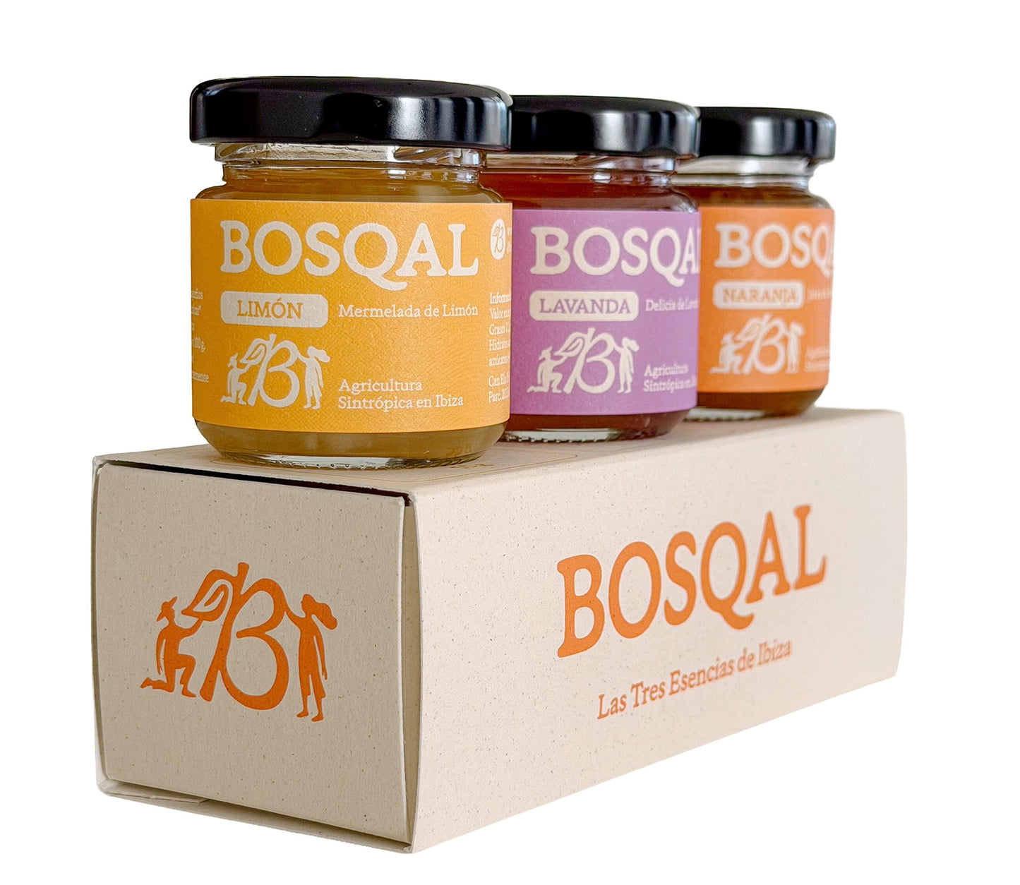 Ibiza Essence Trio, Orange, Lemon and Lavender spreads, Bosqal, 3 x 50 gr