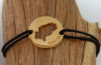 Ibiza Bracelet, Big gold plated, Ø 21mm,