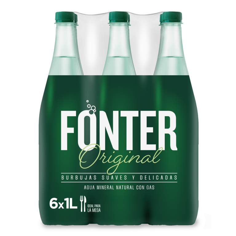 Fonter, sparkling water, 1 L, 6 bottles