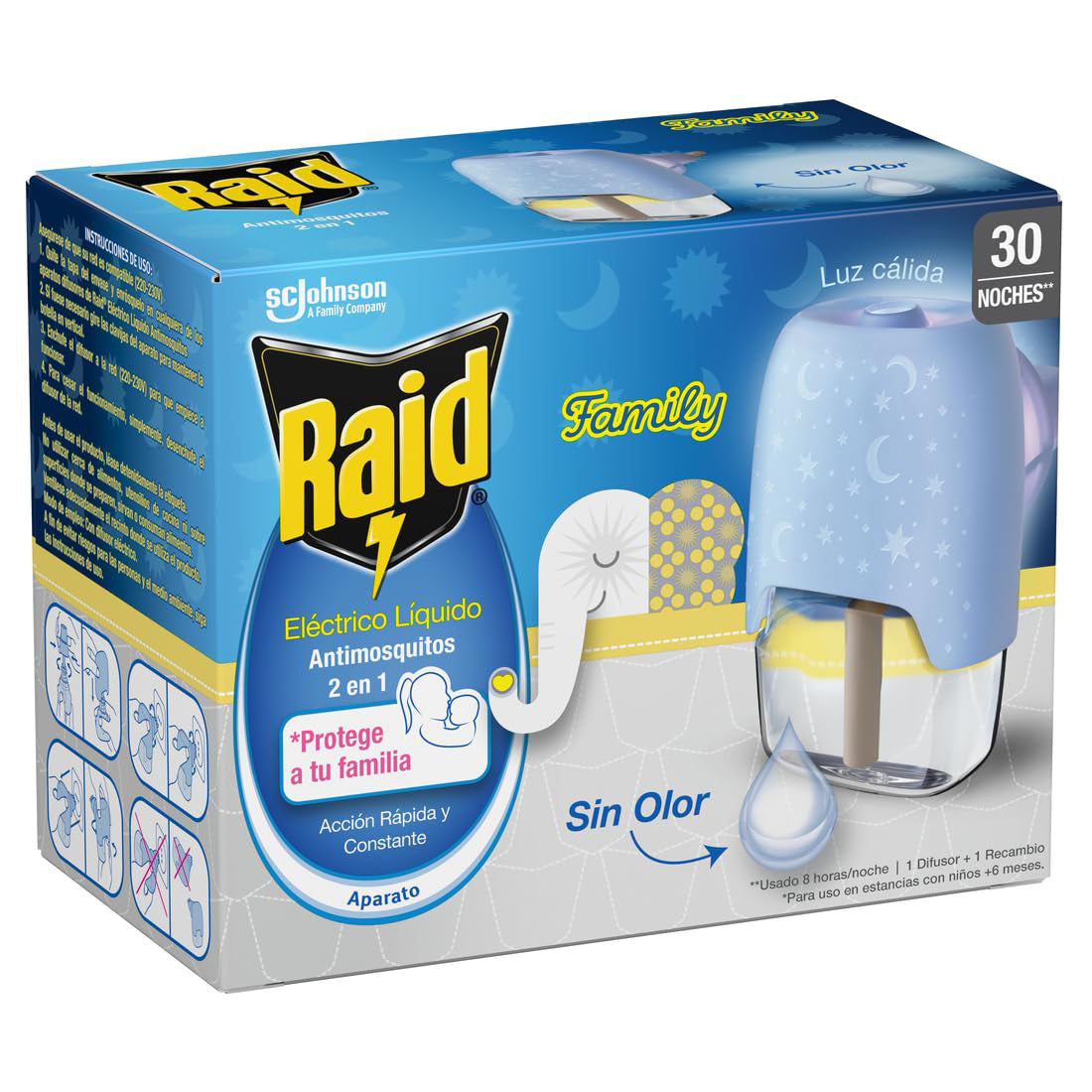 Anti mosquito electric device, 30 nights, box with 1 plug
