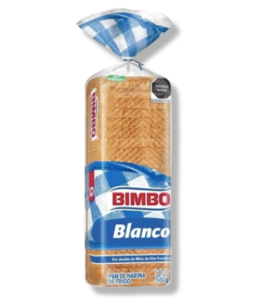 Sandwich bread white, Bimbo, sliced, 640 gr