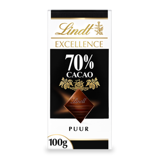 Chocolate bar, dark 70%, Lindt, 100 gr