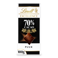 Chocolate bar, dark 70%, Lindt, 100 gr