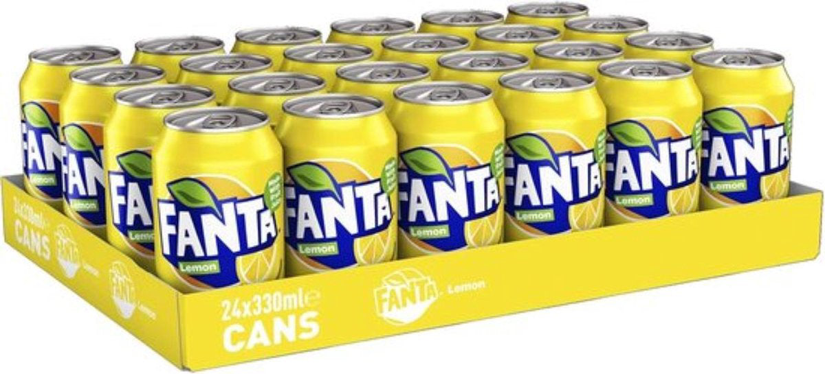 Fanta Lemon, can 0,33 L, 24 pack