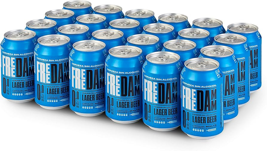 0% alc. FreeDamm (Estrella) beer, can 0,33 L, 24 pack