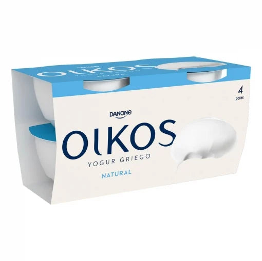 Greek yoghurt natural, Oikos, 110 ml, 4 pack