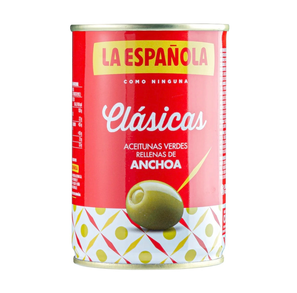Green olives stuffed with anchovy, can, 130 gr