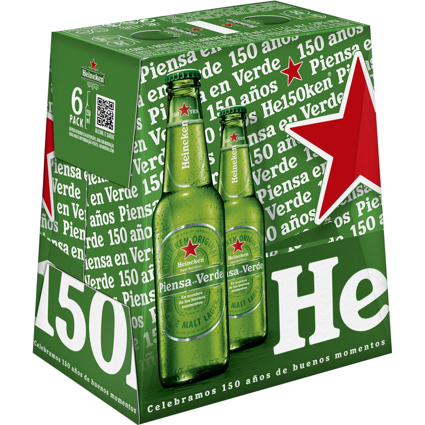 Heineken beer, bottle 0,25 L, 6 pack