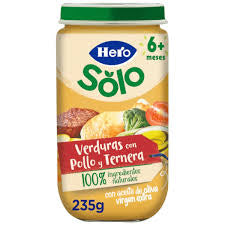 Chicken/veal & vegetables, 6+ m, Hero, jar, 235 gr