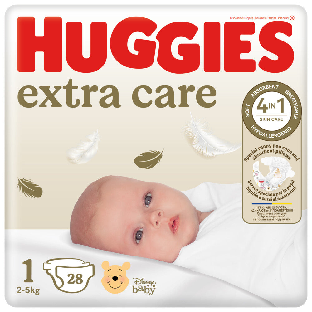 Huggies Care, Diapers size 1, 2-5 kg, 28 p