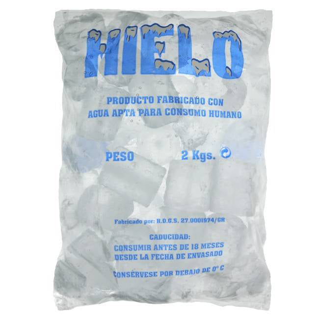 Ice cubes, bag, 2 kg