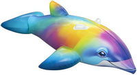 Inflatable dolphin, rainbow, 168 cm