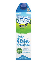 Milk semi skimmed, long lasting, Asturiana, 1 L