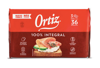 Toasted bread, whole wheat, 36 slices