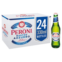 Peroni Nastro Azzurro beer, bottle 0,33 L, 24 pack