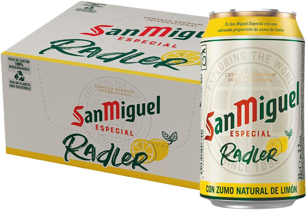 San Miguel Radler 3,2%, lemon flavored beer, can 0,33 L, 24 pack