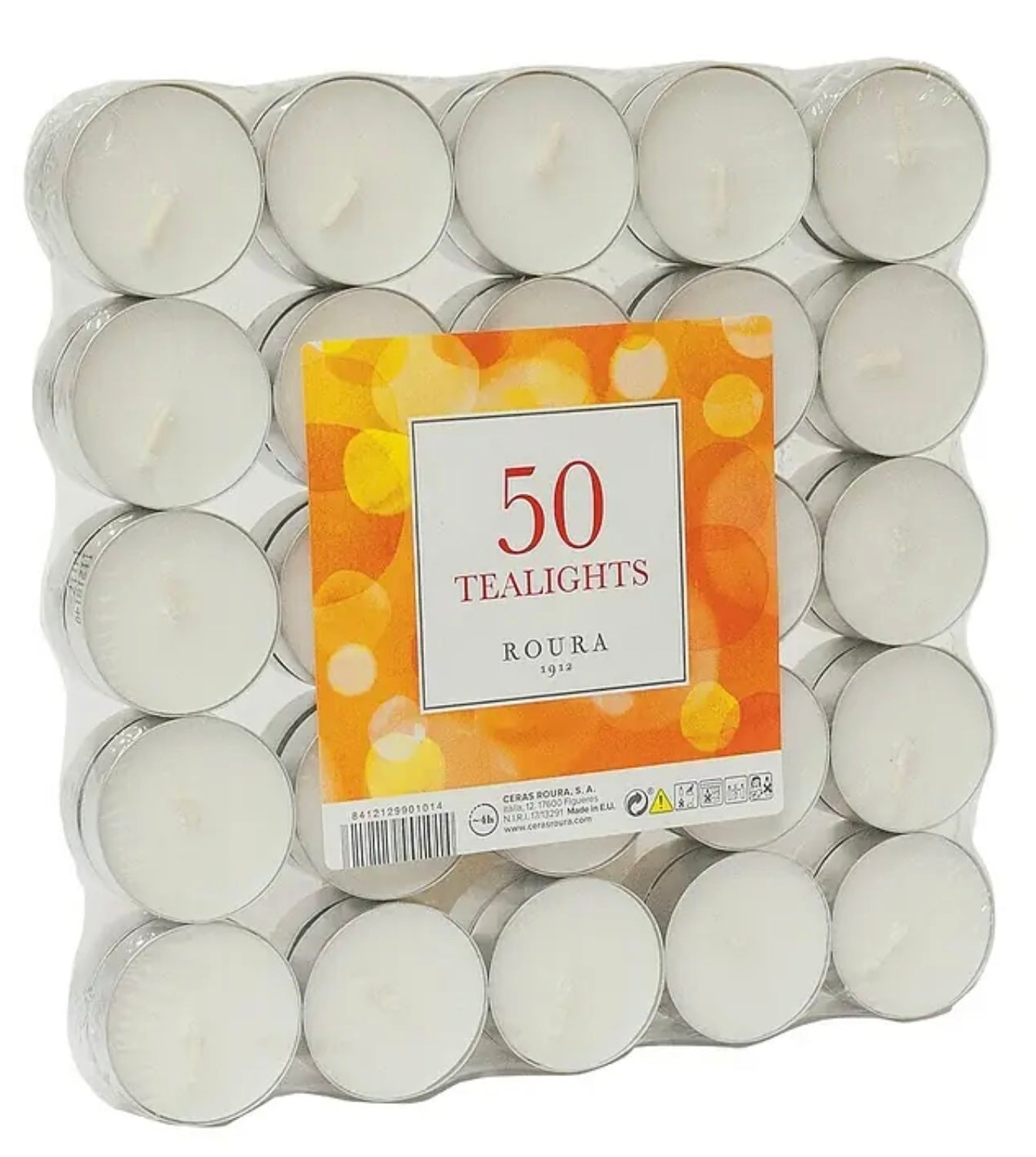 Tea light / candles, 4 hours, 50 p