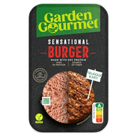 Vegan burger, 2 pack, a.o. peas/beets/carrot/apple/fibres